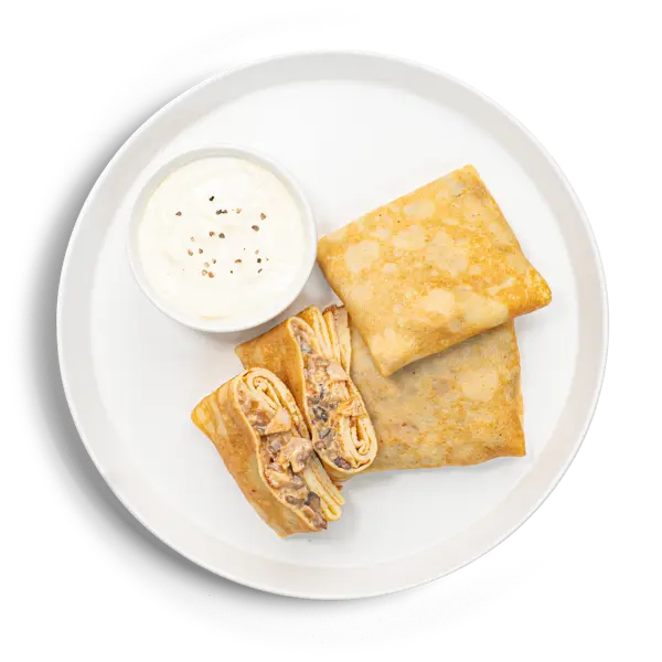 Crêpes with Chicken and Mushroom