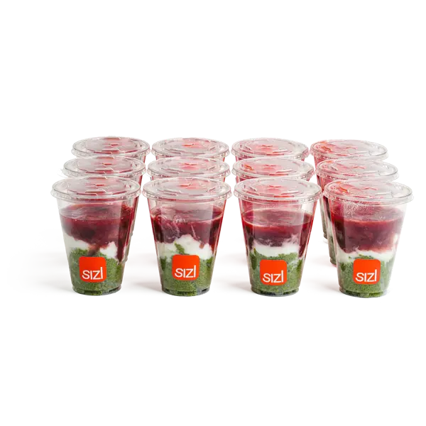12 pcs Strawberry Matcha Pudding