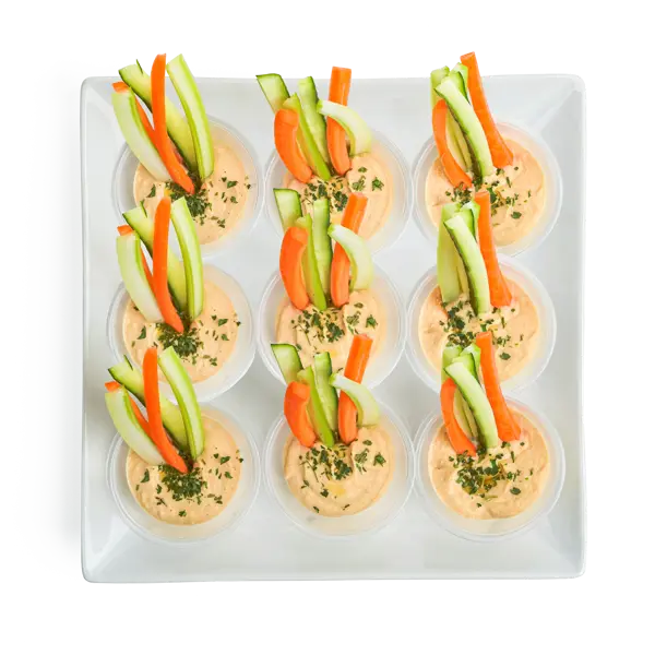 9 cups of Hummus & Veggies