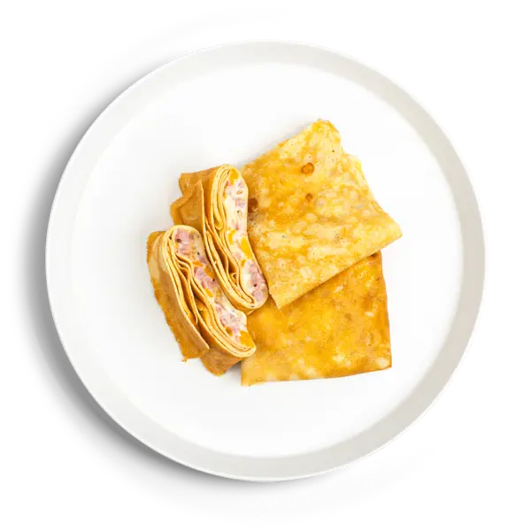 Crêpes with Cheese & Ham